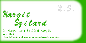 margit szilard business card